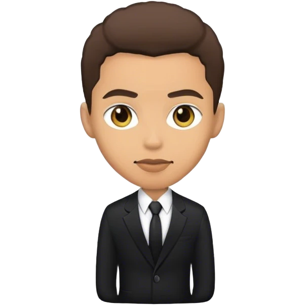 lightskin guy with black suit  emoji
