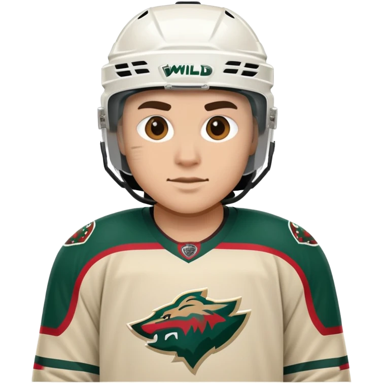 Minnesota Wild ice hockey full player with gear  emoji