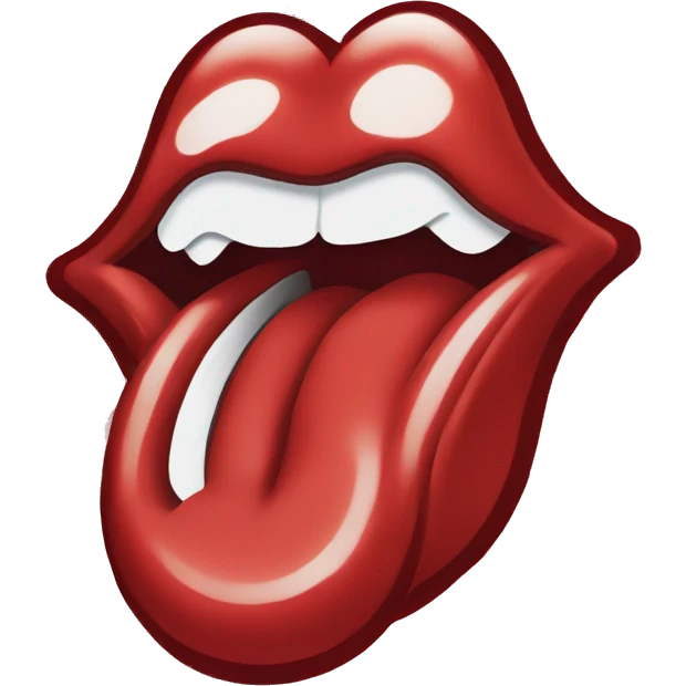 Rolling Stones tongue logo emoji