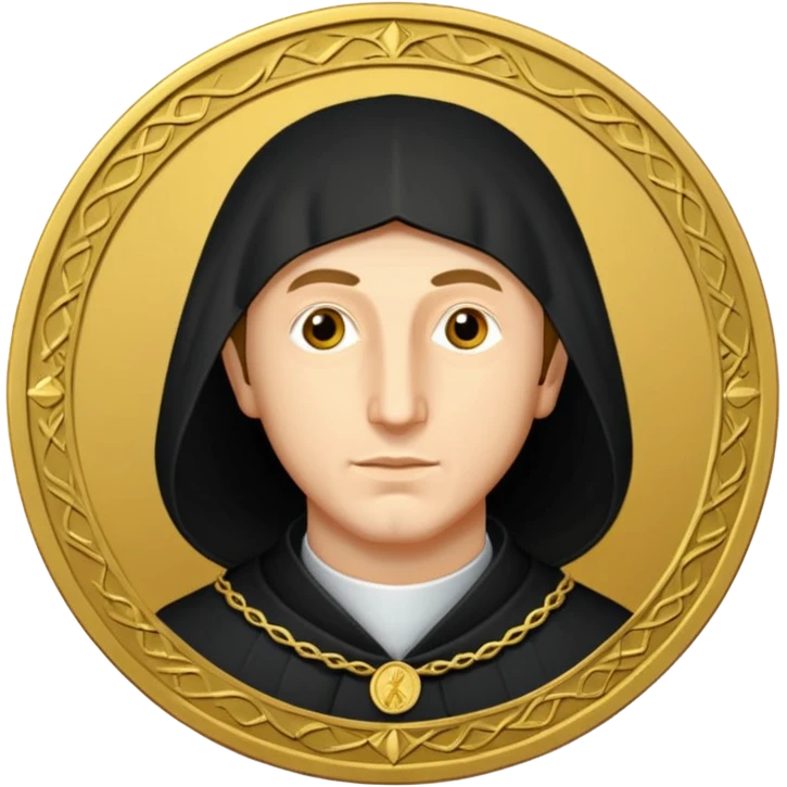 Create me a startup logo for an accounting startup inspired by Luca Pascioli the father of accounting emoji