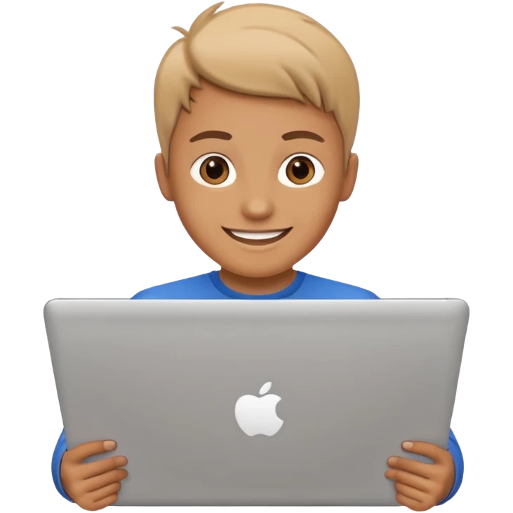 smiling person with a laptop or tools, joining a team, symbolizing active participation emoji