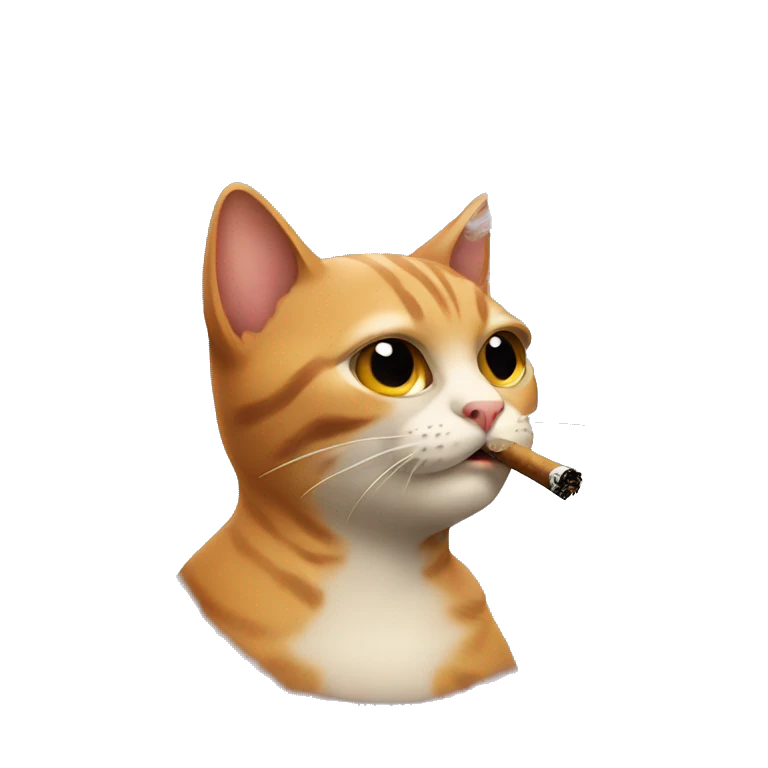 Cat smoking emoji