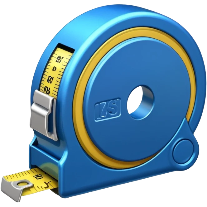 blue tape measure emoji