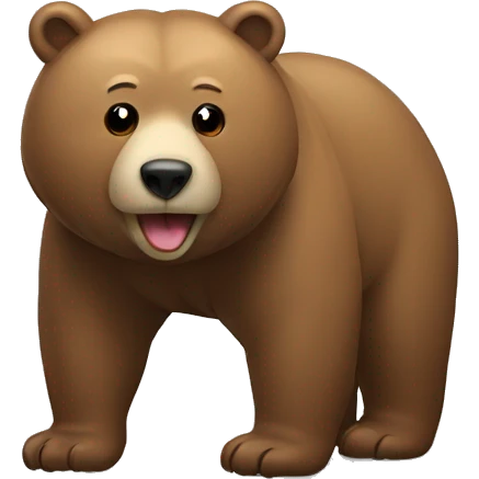 Bear with a cale emoji