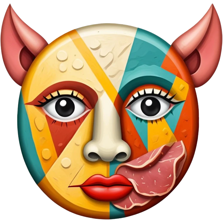 picasso abstract art SPAM MEAT face painting emoji