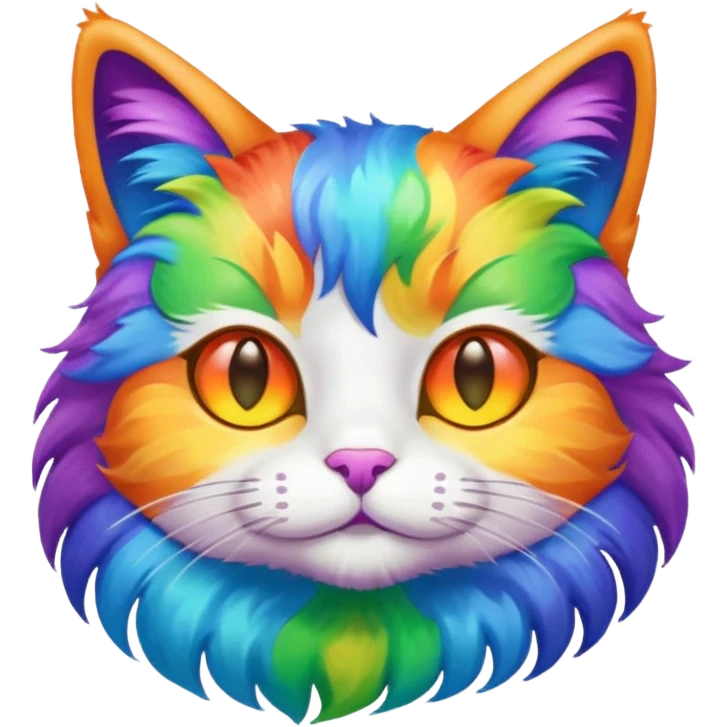 Rainbow cat emoji