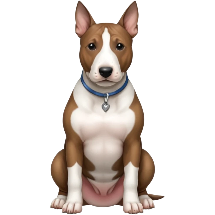 brindle english bull terrier sitting down emoji
