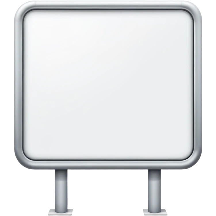 white billboard on the street emoji