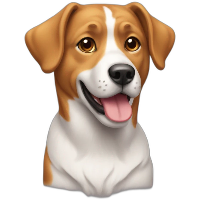 Chat sur un chien emoji