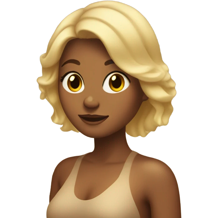 blonde woman coy in shower emoji