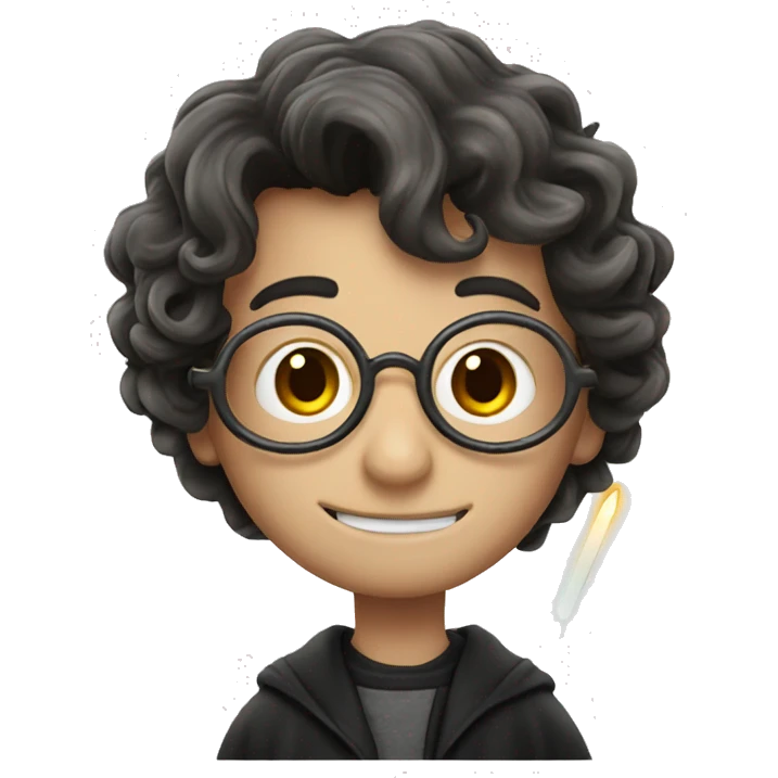 Harry Potter with a magic wand emoji
