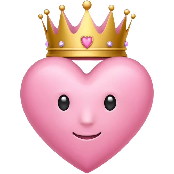 pink heart with a crown emoji