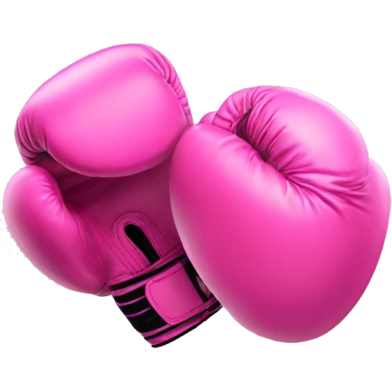pink boxing gloves emoji