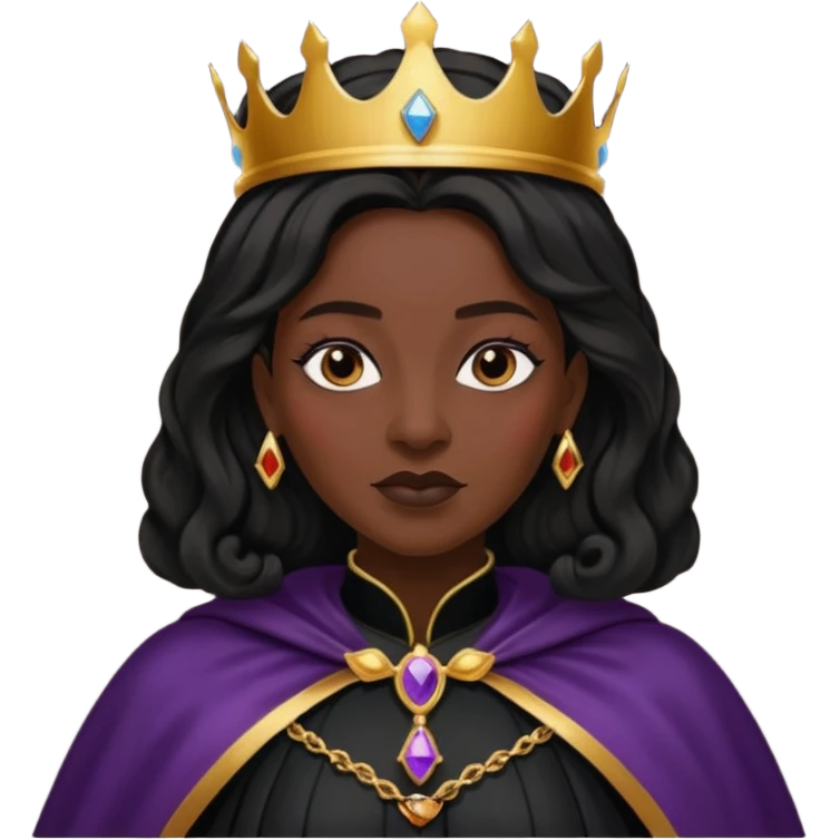 black Cape Queen elder emoji