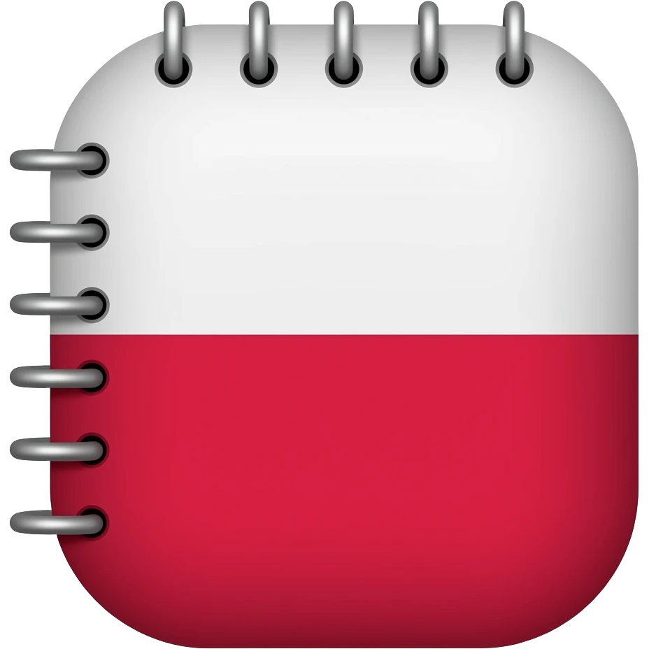 polish flag notebook emoji