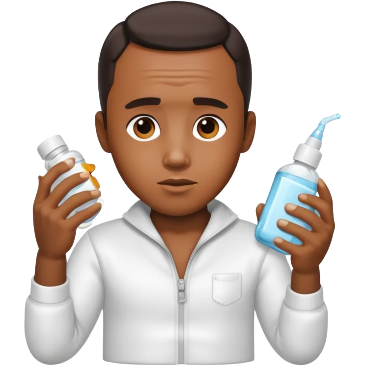 Make an emoji of Diddy with baby oil and white clothes emoji