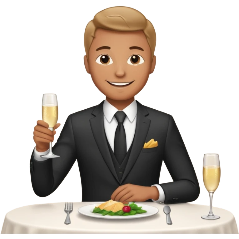 man hosting a dinner party emoji