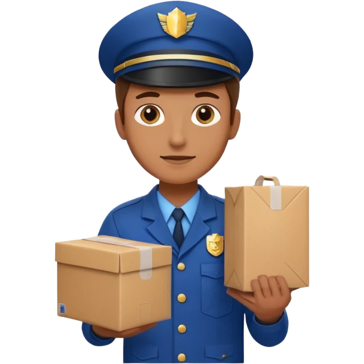 Package Delivey person in usa emoji