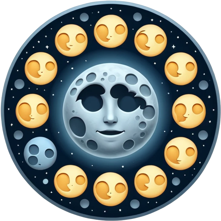 Moon phases emoji
