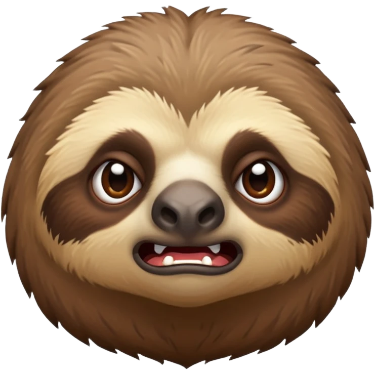 Perezoso con cara de enojado emoji