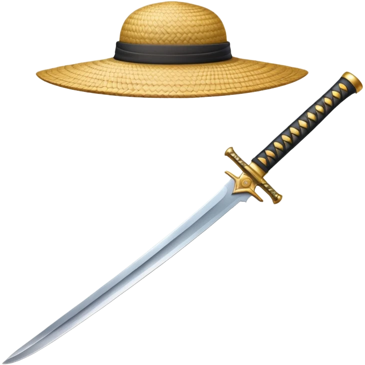 samurai sword and hat emoji
