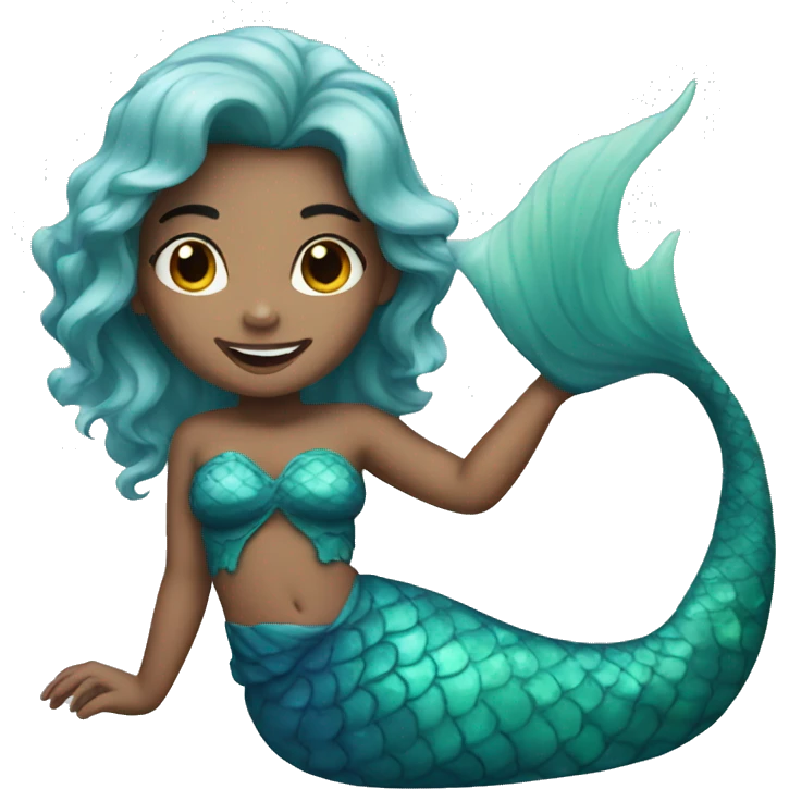 mermaid with blue hair emoji