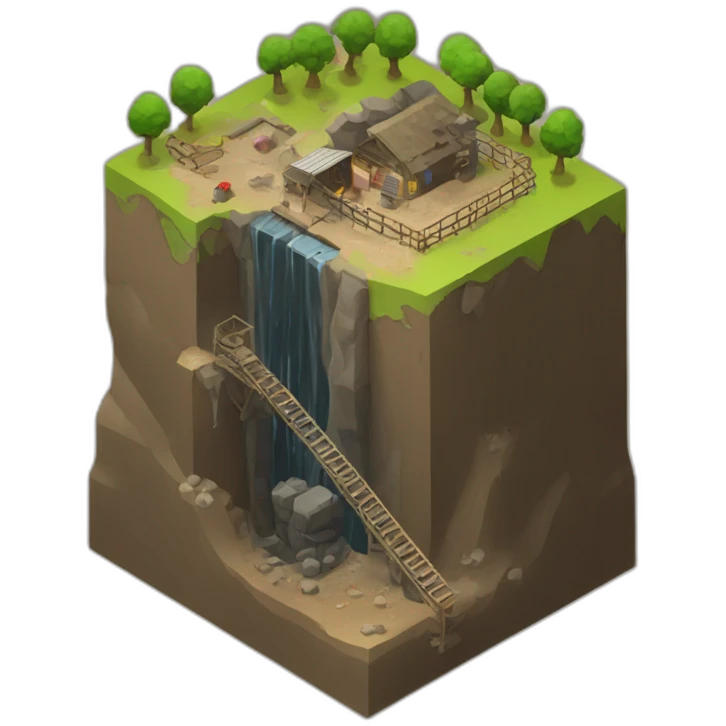 isometric mineshaft emoji