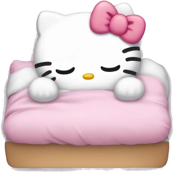 Sleepy hello kitty  emoji