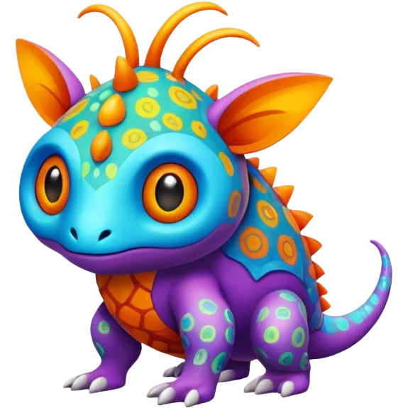 Randomly-colored colorful Fakémon-creature emoji