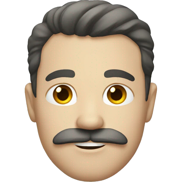 white man with dark hair and moustache  emoji