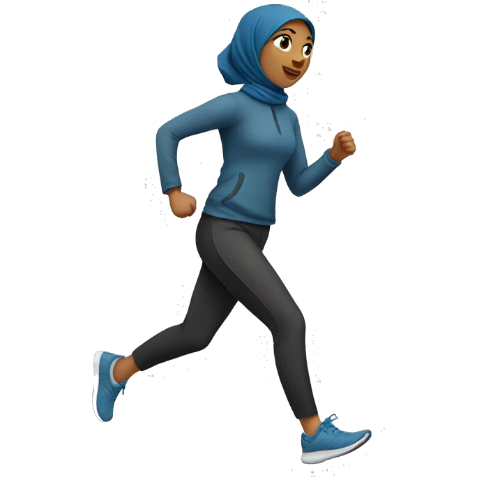 Muslim girl jogging  emoji