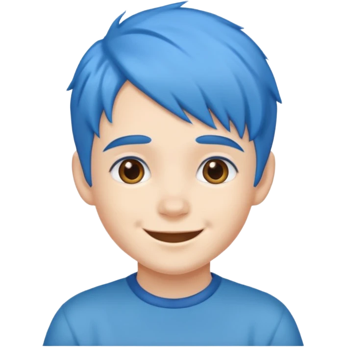 blue haired kid emoji