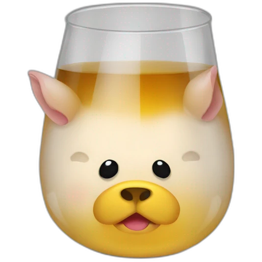 un puerco sirviendo licor emoji