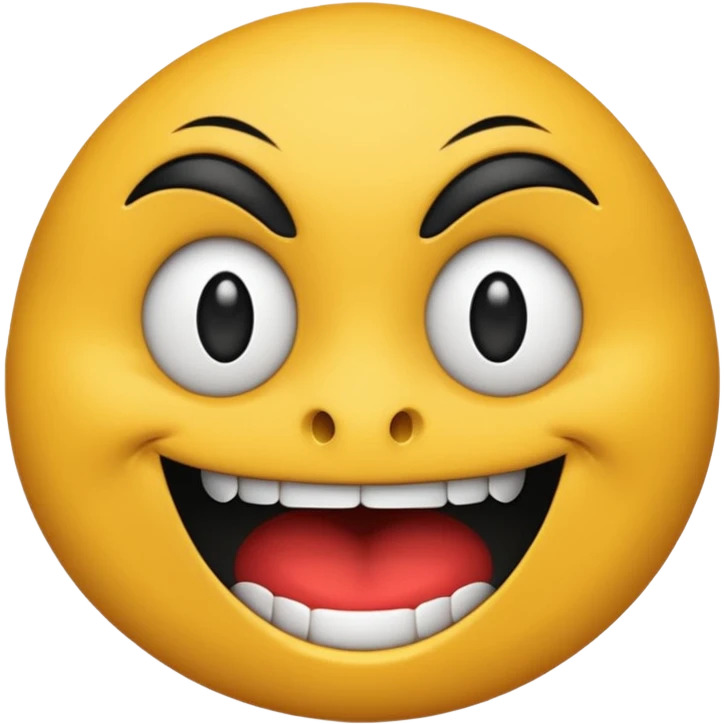 je veux un joli smiley en mode regard noir emoji