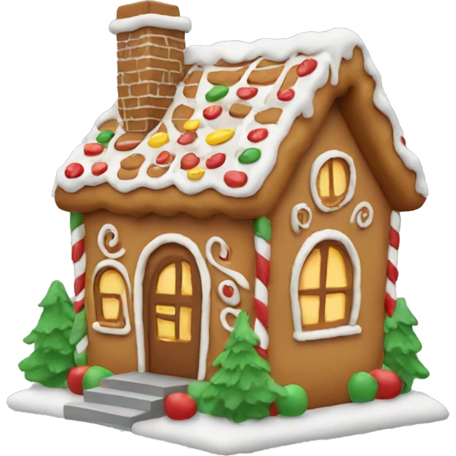 Cute ginger bread house  emoji