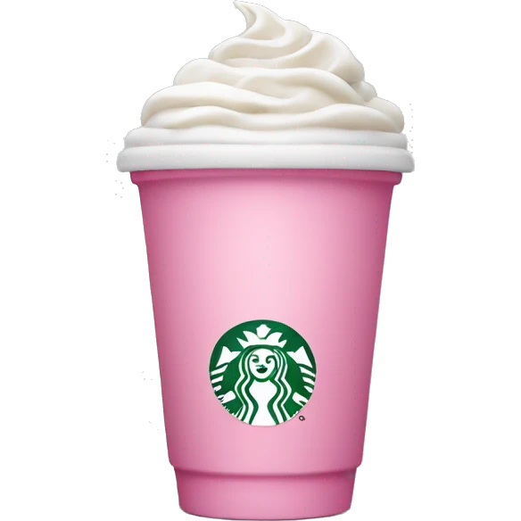 starbucks cup pink drink with cold foam emoji