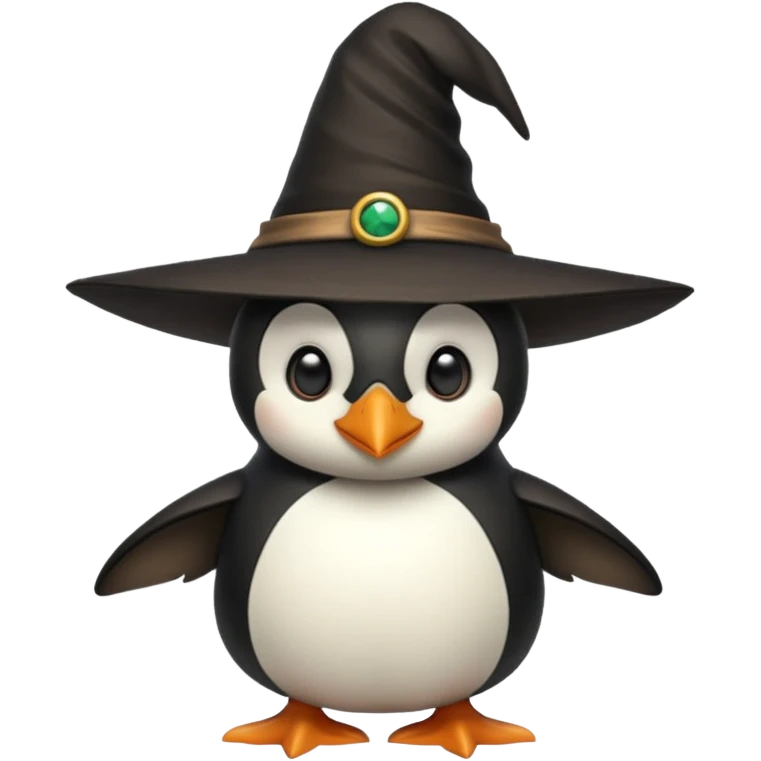 Penguin witch emoji