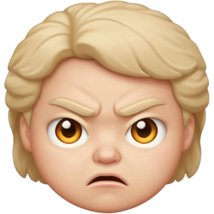 Angry but cute puffed face emoji