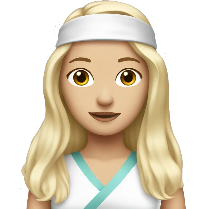a long haired blond-haired women with a white medical head bandage emoji
