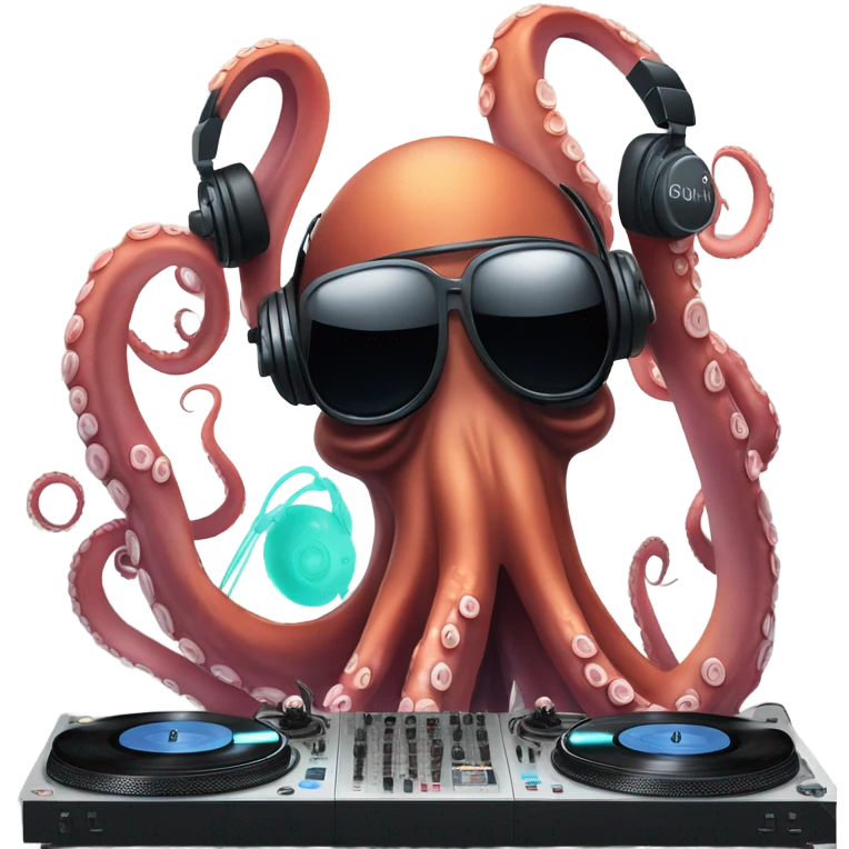 Octopus DJ emoji