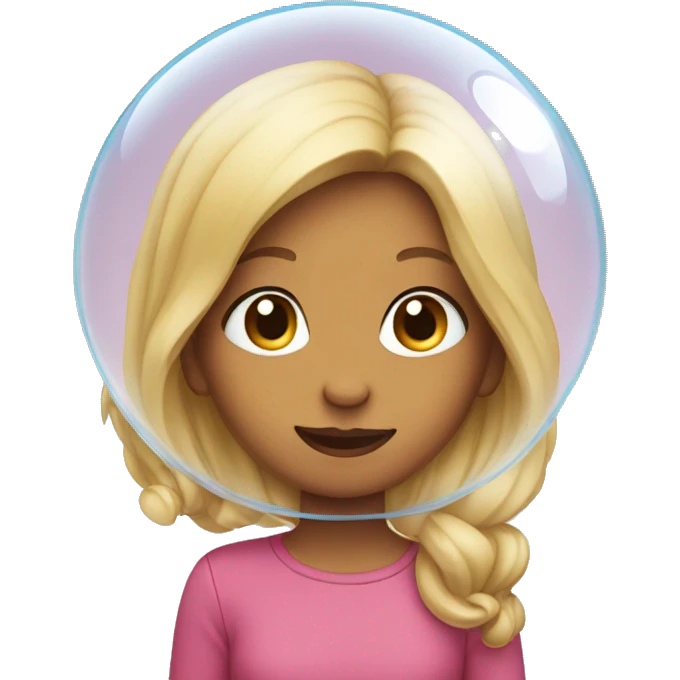 a girl in a bubble  emoji