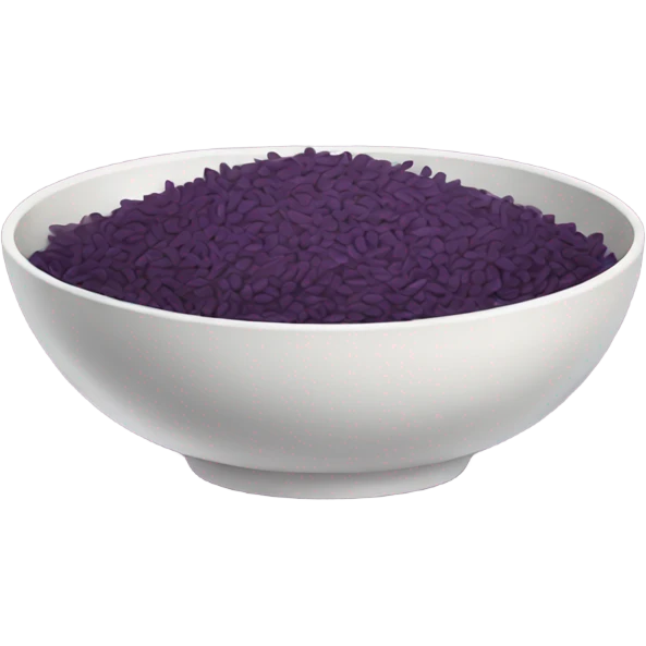 a bowl of  korean purple rice emoji