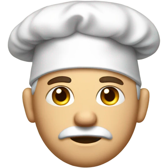 sad white male chef emoji