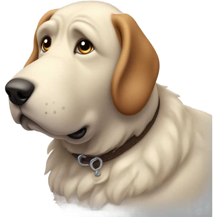 fat obese dog emoji