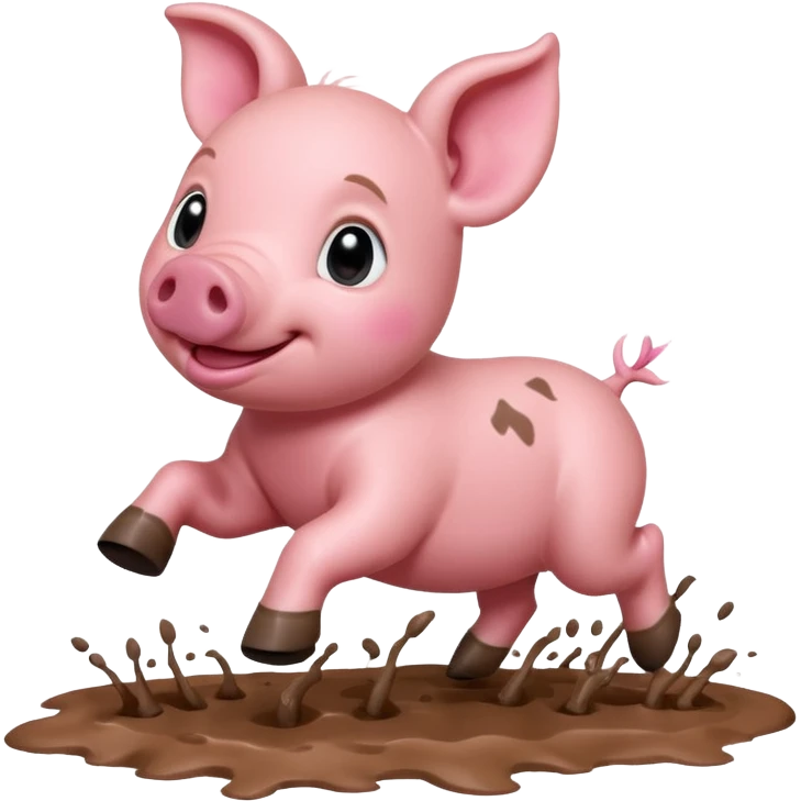 Baby Running Piglet – small pig dashing with tiny hooves lifted emoji