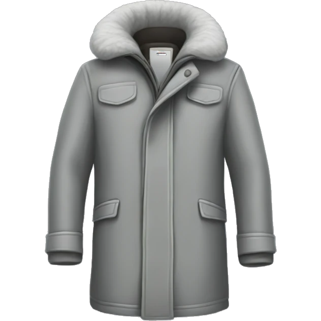 grey winter coat emoji