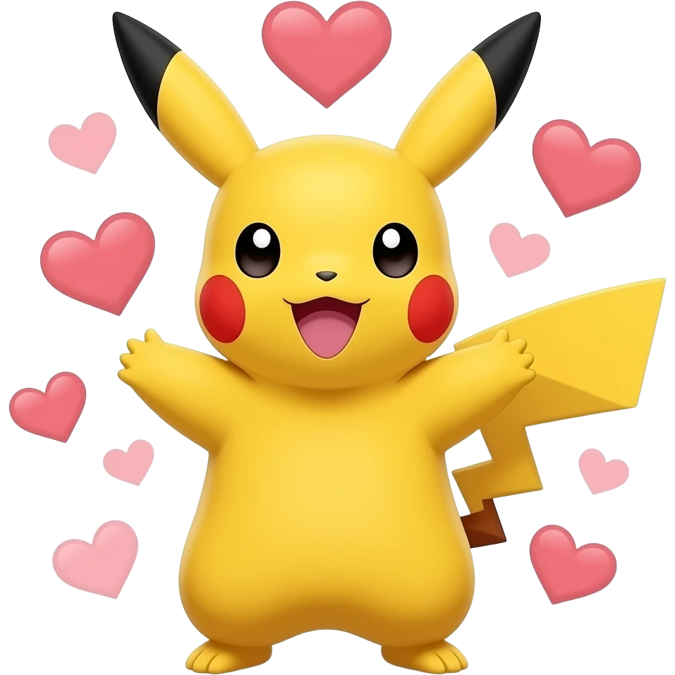 Pokemon with hearts emoji