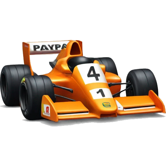 Formula 1 McLaren papaya car - number 4 emoji