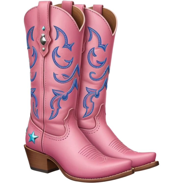pink cowboy boots emoji