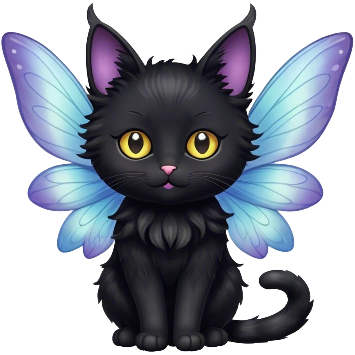 Black cat fairy emoji